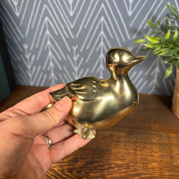 Vintage Brass Duck Family Set Mother Duck and Baby Ducks Figurine - Picture 17 of 17